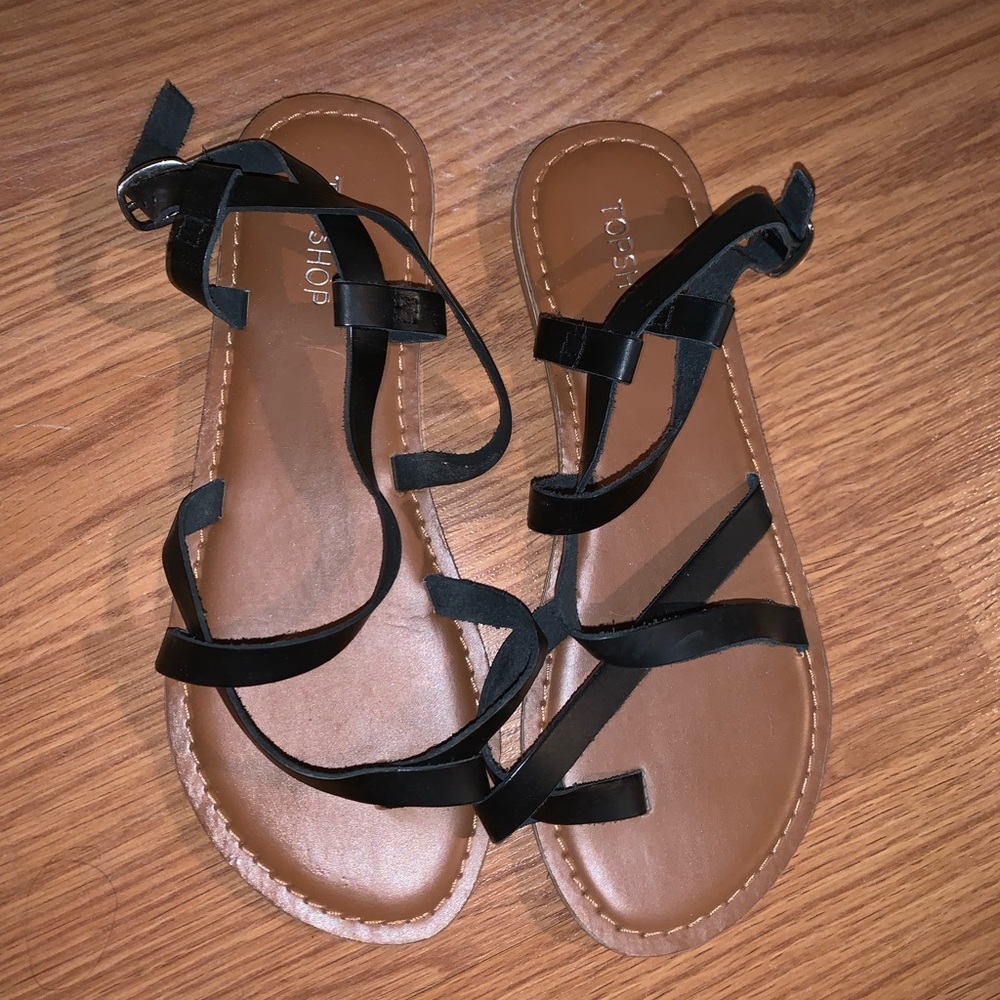 Topshop black sandals